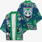 New Zealand Warriors Kimono Aboriginal Dot Pattern - Rugby Mascot Heritage Pride