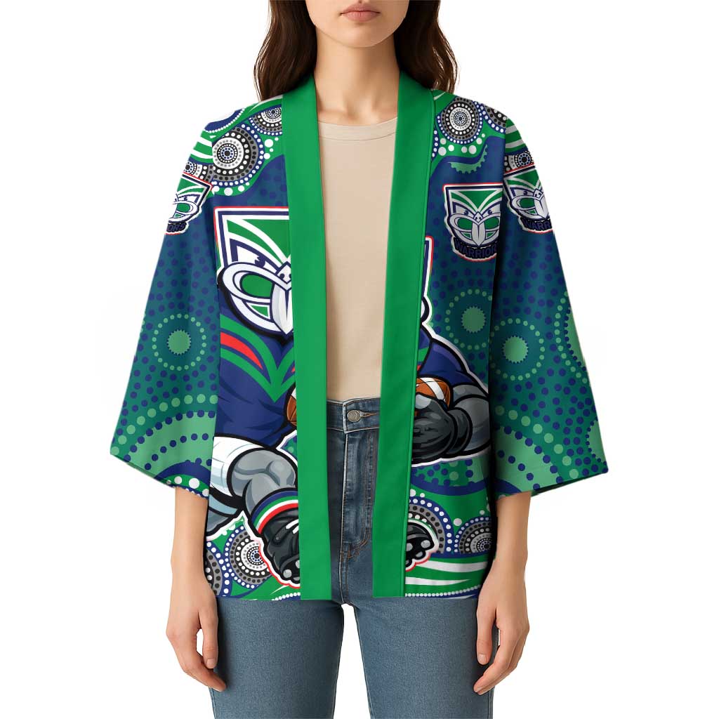 New Zealand Warriors Kimono Aboriginal Dot Pattern - Rugby Mascot Heritage Pride