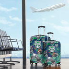 New Zealand Warriors Luggage Cover Aboriginal Dot Pattern - Rugby Mascot Heritage Pride