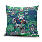New Zealand Warriors Pillow Cover Aboriginal Dot Pattern - Rugby Mascot Heritage Pride