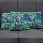 New Zealand Warriors Pillow Cover Aboriginal Dot Pattern - Rugby Mascot Heritage Pride