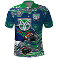 New Zealand Warriors Polo Shirt Aboriginal Dot Pattern - Rugby Mascot Heritage Pride