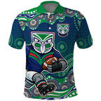 New Zealand Warriors Polo Shirt Aboriginal Dot Pattern - Rugby Mascot Heritage Pride