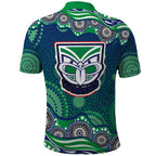 New Zealand Warriors Polo Shirt Aboriginal Dot Pattern - Rugby Mascot Heritage Pride