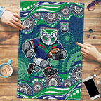 New Zealand Warriors Puzzle Aboriginal Dot Pattern - Rugby Mascot Heritage Pride