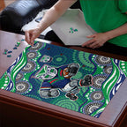New Zealand Warriors Puzzle Aboriginal Dot Pattern - Rugby Mascot Heritage Pride