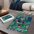 New Zealand Warriors Puzzle Aboriginal Dot Pattern - Rugby Mascot Heritage Pride