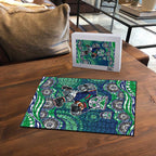 New Zealand Warriors Puzzle Aboriginal Dot Pattern - Rugby Mascot Heritage Pride
