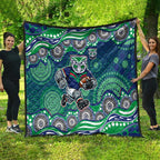 New Zealand Warriors Quilt Aboriginal Dot Pattern - Rugby Mascot Heritage Pride