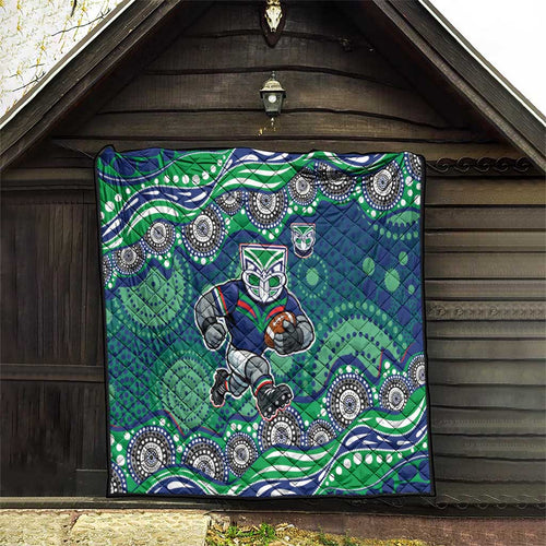 New Zealand Warriors Quilt Aboriginal Dot Pattern - Rugby Mascot Heritage Pride