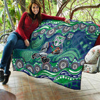 New Zealand Warriors Quilt Aboriginal Dot Pattern - Rugby Mascot Heritage Pride