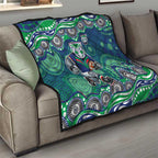 New Zealand Warriors Quilt Aboriginal Dot Pattern - Rugby Mascot Heritage Pride