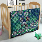 New Zealand Warriors Quilt Aboriginal Dot Pattern - Rugby Mascot Heritage Pride