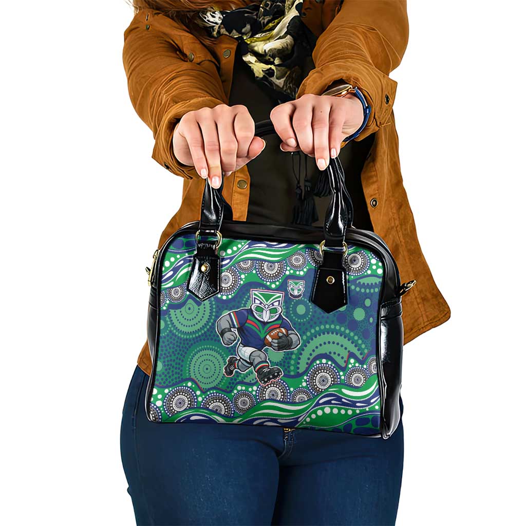 New Zealand Warriors Shoulder Handbag Aboriginal Dot Pattern - Rugby Mascot Heritage Pride