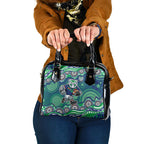 New Zealand Warriors Shoulder Handbag Aboriginal Dot Pattern - Rugby Mascot Heritage Pride