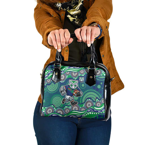 New Zealand Warriors Shoulder Handbag Aboriginal Dot Pattern - Rugby Mascot Heritage Pride
