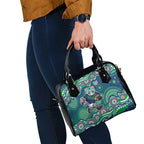 New Zealand Warriors Shoulder Handbag Aboriginal Dot Pattern - Rugby Mascot Heritage Pride