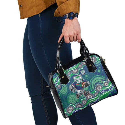 New Zealand Warriors Shoulder Handbag Aboriginal Dot Pattern - Rugby Mascot Heritage Pride