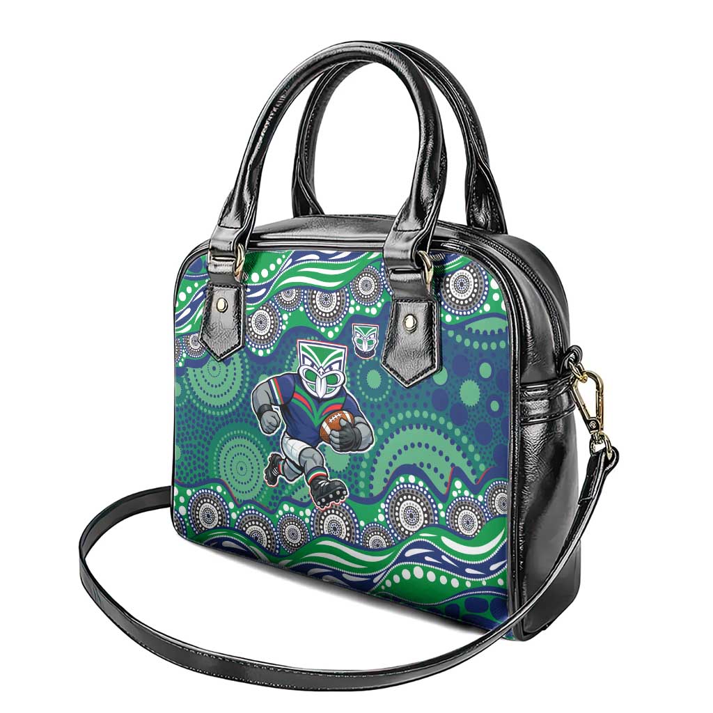 New Zealand Warriors Shoulder Handbag Aboriginal Dot Pattern - Rugby Mascot Heritage Pride