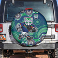 New Zealand Warriors Spare Tire Cover Aboriginal Dot Pattern - Rugby Mascot Heritage Pride