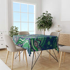 New Zealand Warriors Tablecloth Aboriginal Dot Pattern - Rugby Mascot Heritage Pride