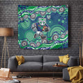 New Zealand Warriors Tapestry Aboriginal Dot Pattern - Rugby Mascot Heritage Pride