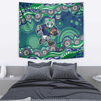 New Zealand Warriors Tapestry Aboriginal Dot Pattern - Rugby Mascot Heritage Pride