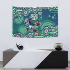New Zealand Warriors Tapestry Aboriginal Dot Pattern - Rugby Mascot Heritage Pride