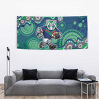 New Zealand Warriors Tapestry Aboriginal Dot Pattern - Rugby Mascot Heritage Pride