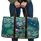 New Zealand Warriors Travel Bag Aboriginal Dot Pattern - Rugby Mascot Heritage Pride