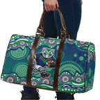 New Zealand Warriors Travel Bag Aboriginal Dot Pattern - Rugby Mascot Heritage Pride