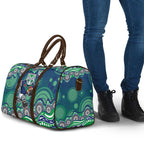 New Zealand Warriors Travel Bag Aboriginal Dot Pattern - Rugby Mascot Heritage Pride