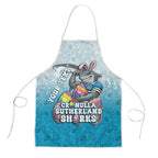Personalized Cronulla Sutherland Sharks Apron Easter Mascot - Colorful Eggs Cartoon Style