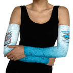 Personalized Cronulla Sutherland Sharks Arm Sleeves Easter Mascot - Colorful Eggs Cartoon Style