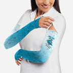 Personalized Cronulla Sutherland Sharks Arm Sleeves Easter Mascot - Colorful Eggs Cartoon Style
