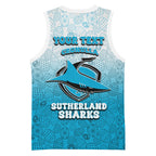 Personalized Cronulla Sutherland Sharks Basketball Jersey Easter Mascot - Colorful Eggs Cartoon Style