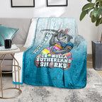 Personalized Cronulla Sutherland Sharks Blanket Easter Mascot - Colorful Eggs Cartoon Style