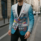 Personalized Cronulla Sutherland Sharks Blazer Easter Mascot - Colorful Eggs Cartoon Style