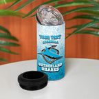 Personalized Cronulla Sutherland Sharks 4 in 1 Can Cooler Tumbler Easter Mascot - Colorful Eggs Cartoon Style
