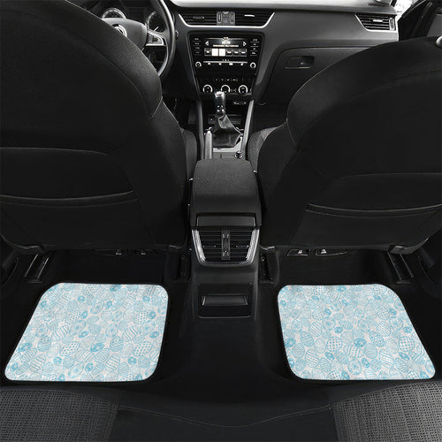 Personalized Cronulla Sutherland Sharks Car Mats Easter Mascot - Colorful Eggs Cartoon Style