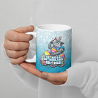 Personalized Cronulla Sutherland Sharks Ceramic Mug Easter Mascot - Colorful Eggs Cartoon Style