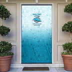 Personalized Cronulla Sutherland Sharks Door Cover Easter Mascot - Colorful Eggs Cartoon Style