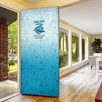 Personalized Cronulla Sutherland Sharks Door Cover Easter Mascot - Colorful Eggs Cartoon Style