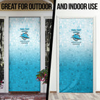 Personalized Cronulla Sutherland Sharks Door Cover Easter Mascot - Colorful Eggs Cartoon Style