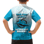 Personalized Cronulla Sutherland Sharks Family Matching Tank Maxi Dress and Hawaiian Shirt Easter Mascot - Colorful Eggs Cartoon Style