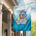 Personalized Cronulla Sutherland Sharks Garden Flag Easter Mascot - Colorful Eggs Cartoon Style