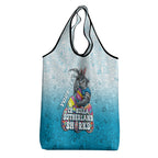 Personalized Cronulla Sutherland Sharks Grocery Bag Easter Mascot - Colorful Eggs Cartoon Style