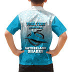 Personalized Cronulla Sutherland Sharks Hawaiian Shirt Easter Mascot - Colorful Eggs Cartoon Style