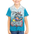 Personalized Cronulla Sutherland Sharks Kid Hawaiian Shirt Easter Mascot - Colorful Eggs Cartoon Style