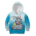 Personalized Cronulla Sutherland Sharks Kid Hoodie Easter Mascot - Colorful Eggs Cartoon Style